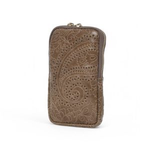 Bolsa de Telemóvel em Pele Camel