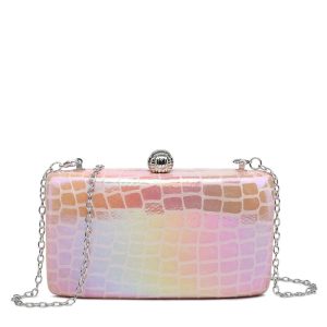 Clutch Holograma Fúcsia