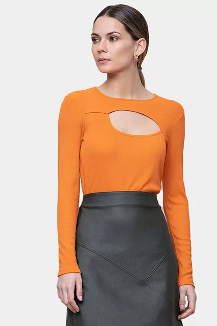 Camisola Canelada Abertura