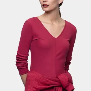 Camisola Canelada Decote V