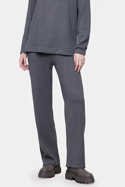 Calças Malha Jacquard