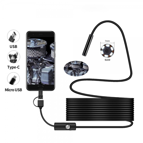 Câmara Endoscópica USB Tipo-C